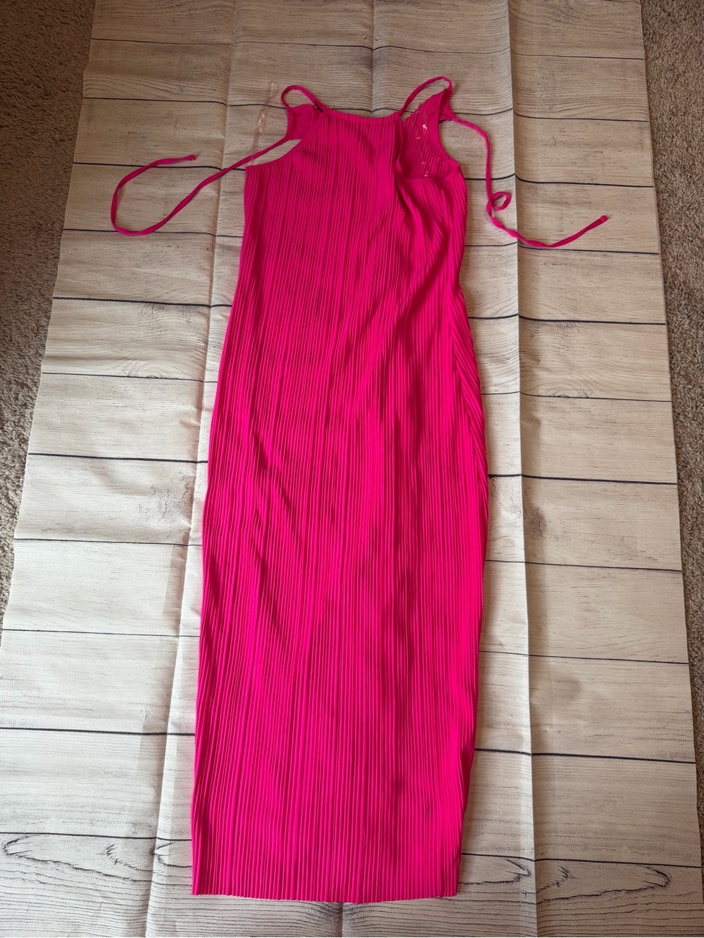 NWOT Women's A New Day Fuchsia Pleated Maxi Slip Dress